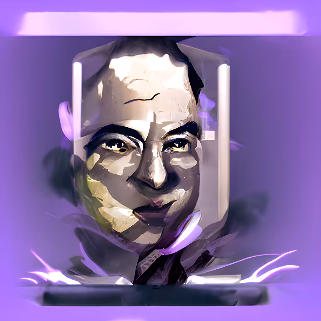 Portrait of John von Neumann In Front Of An Electronic Computer