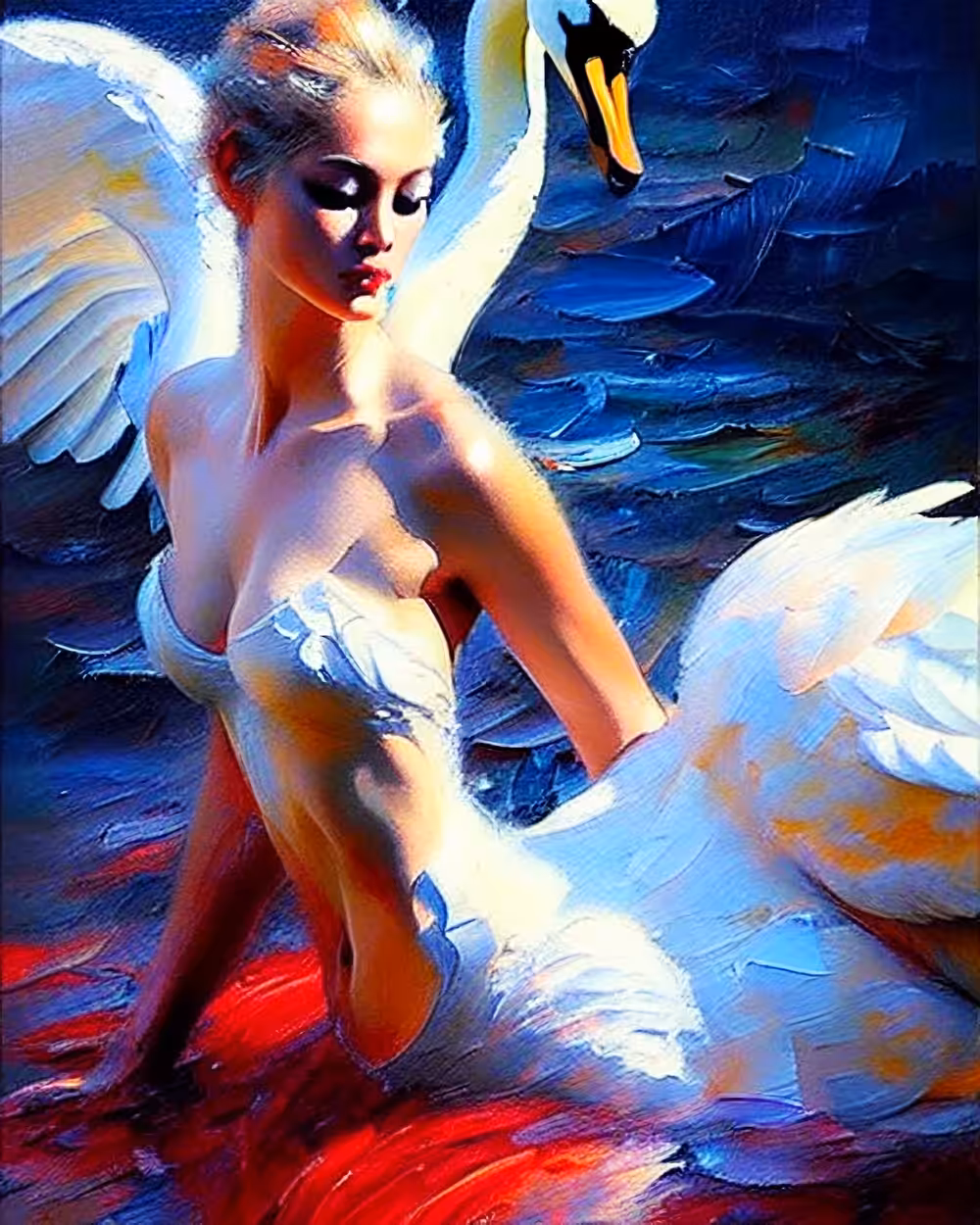 Girl With Swan
