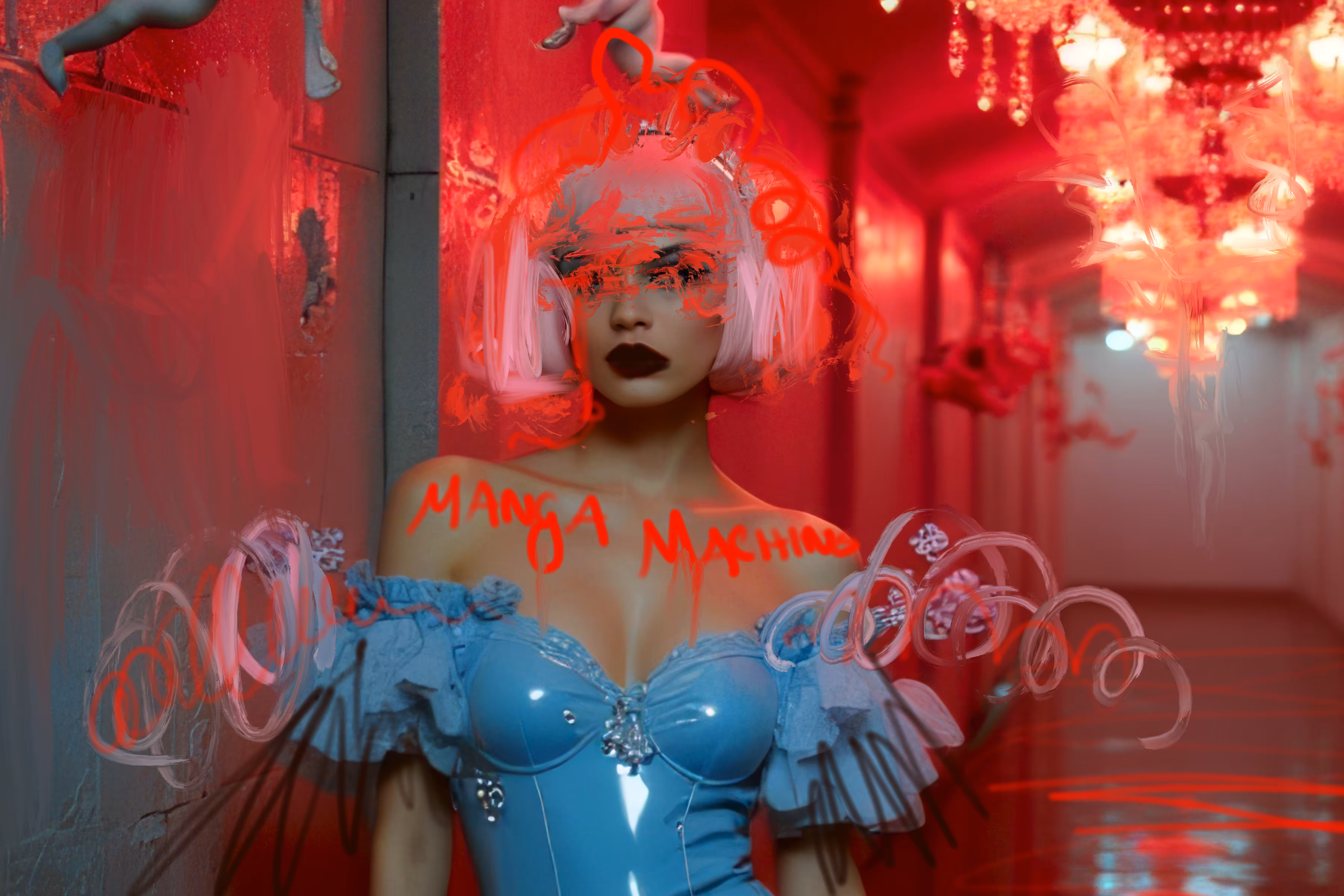 PORCELAIN ANDROID - THE MANGA MACHINE: RED GLOW BOB