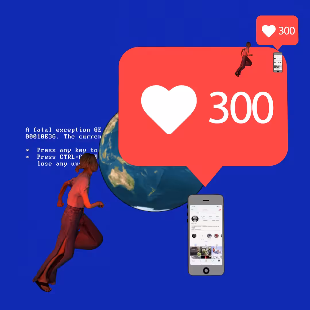 Canvas by Felt Zine: Canvas #72: blue screen. — chasing likes. — global lockdown. — running for clout. — dreamscape