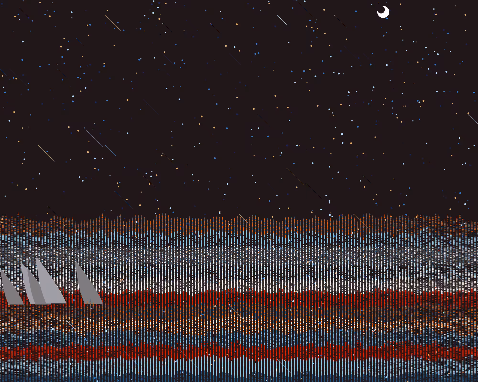 dangerous,ocean,shooting star and night #2
