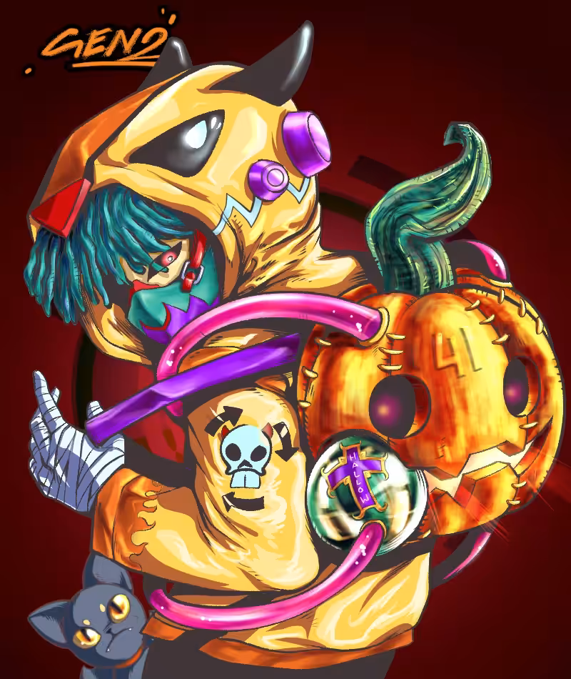 #041 Squirrel Punk [Halloween theme]