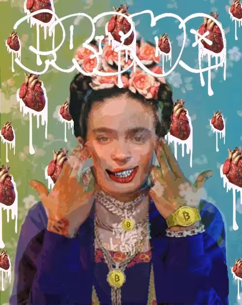 Frida Eats Her Own Heart For Bitcoin