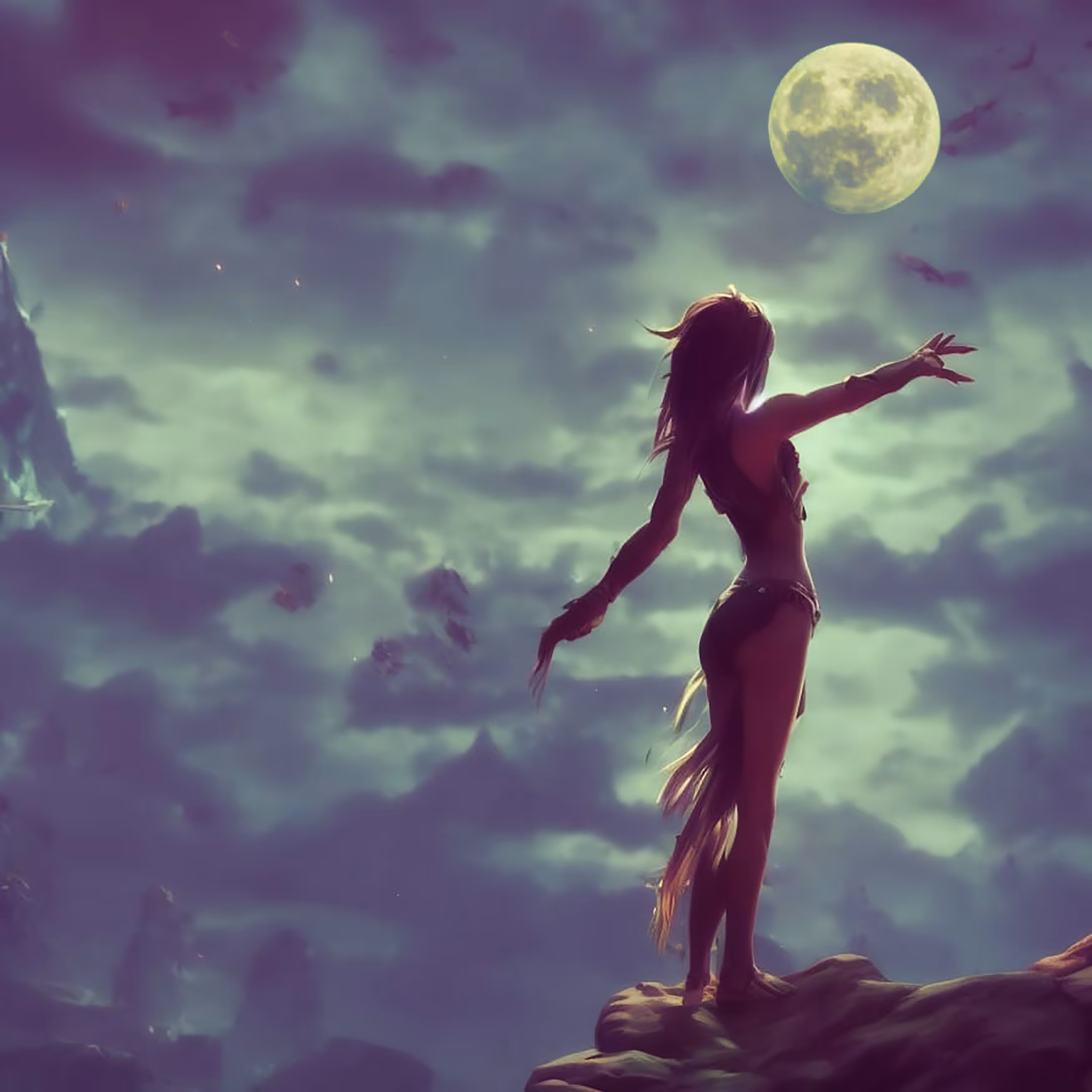 A girl from the moon