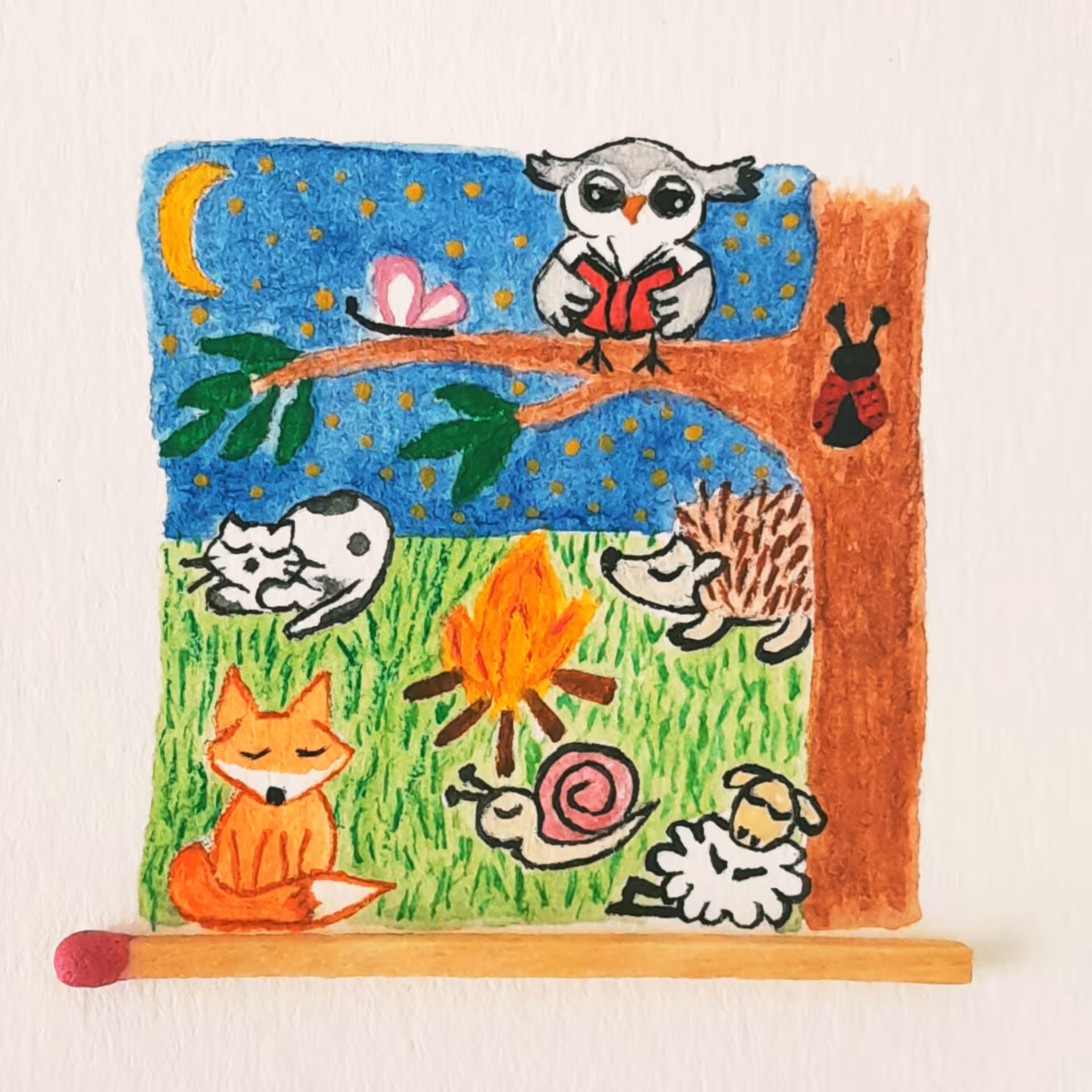  Matchstick: Owl 1