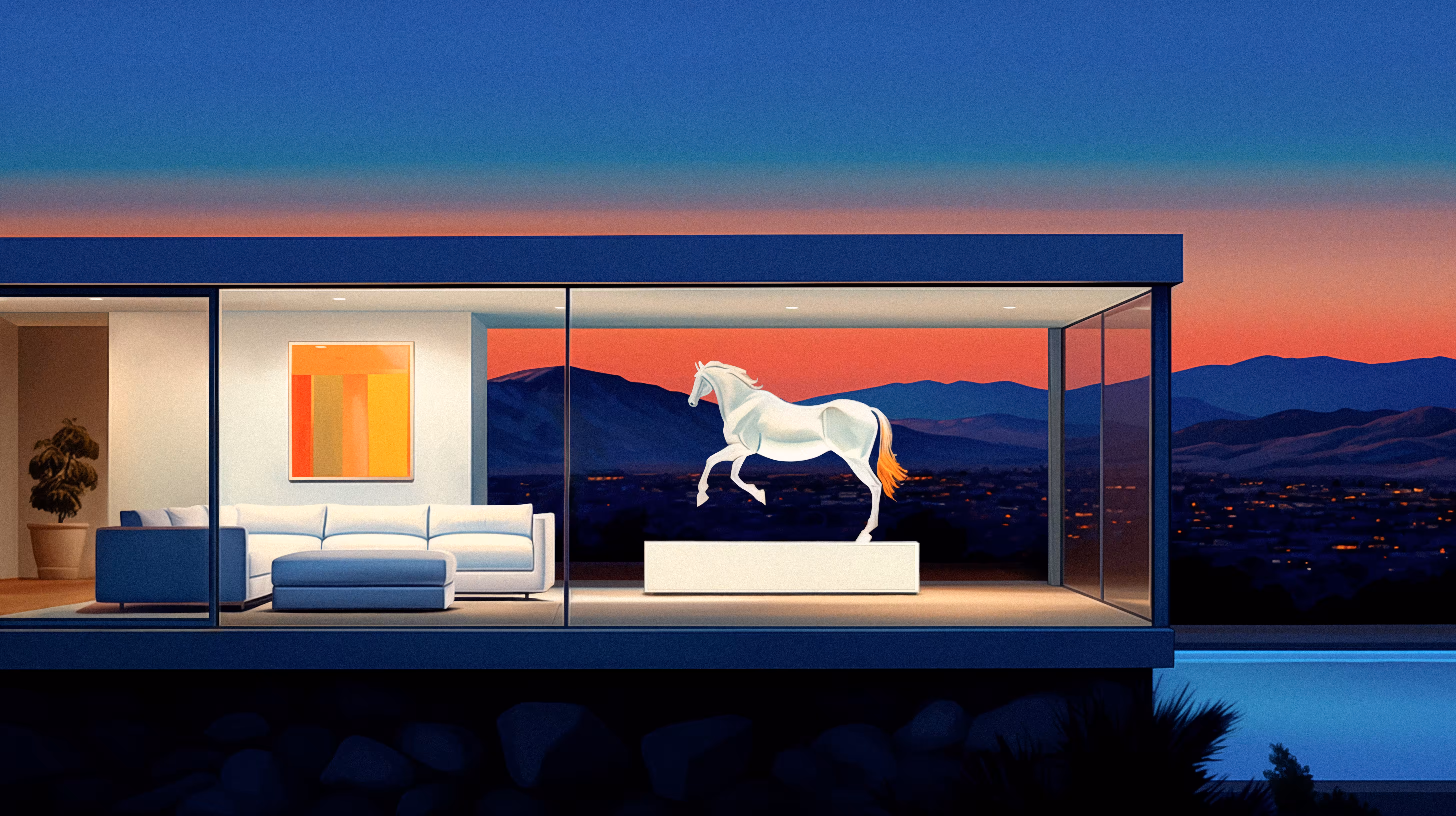 White Mustang