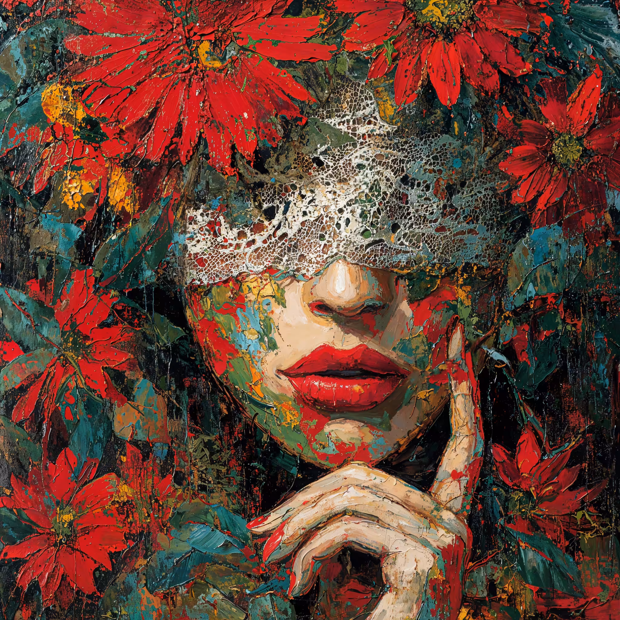 She Closed Her Eyes: Lace-Bound Passion
