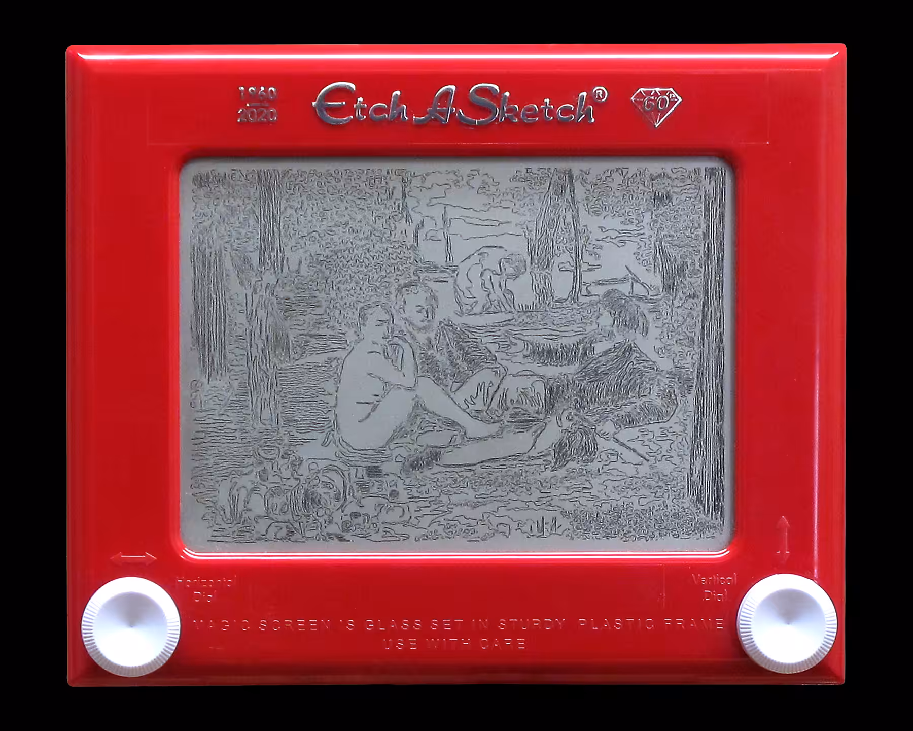 Etch-A-Sketch Manet Luncheon on the Grass