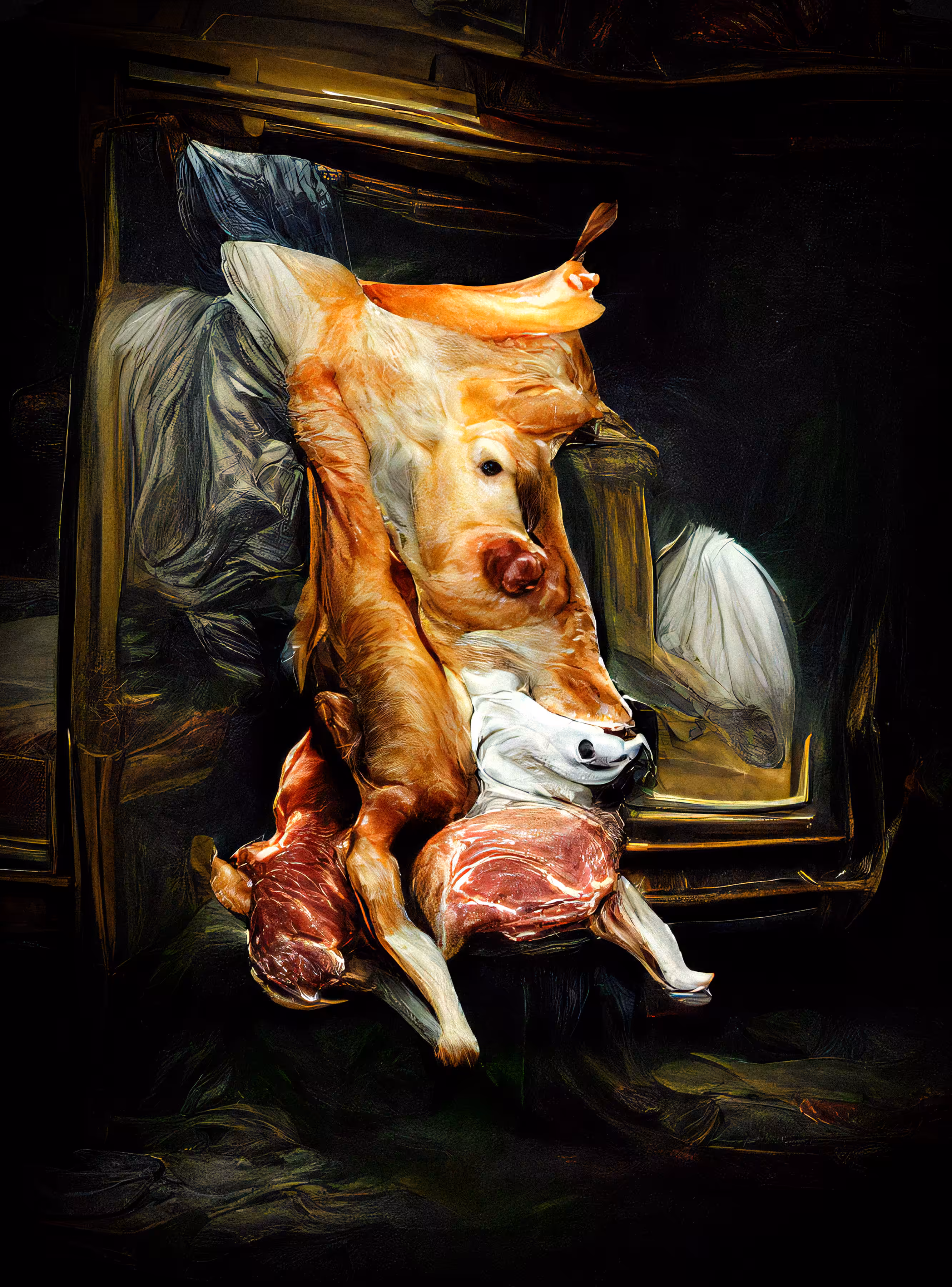 Ox Carcass after Rembrandt 