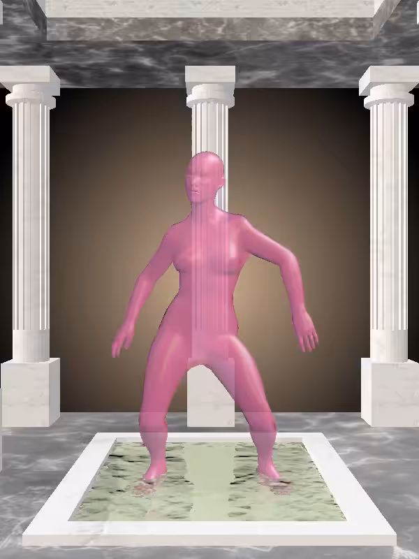 HeavenComputer: The Fading Dancing Sharp Magenta Woman #2450