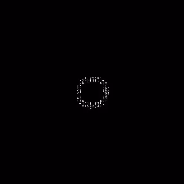 Circular ASCII motion