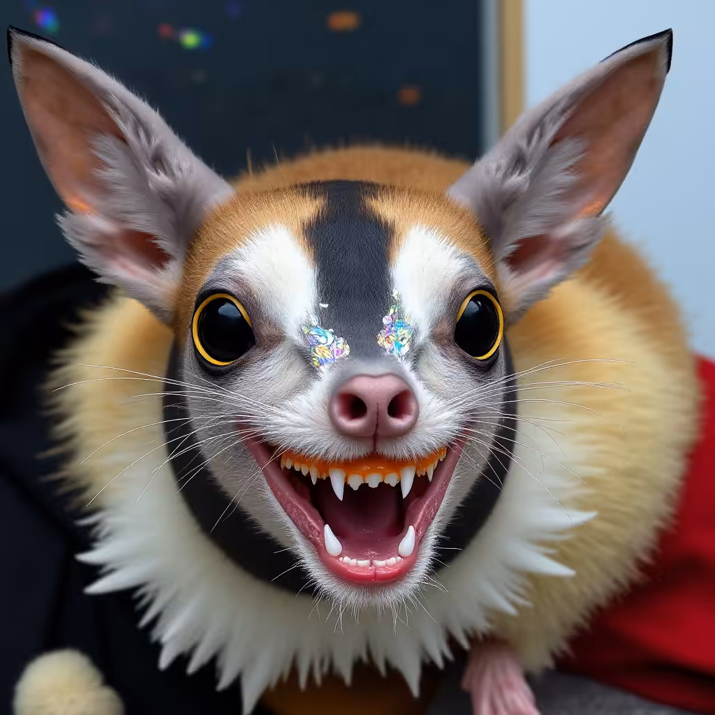 Caramel flying puppy