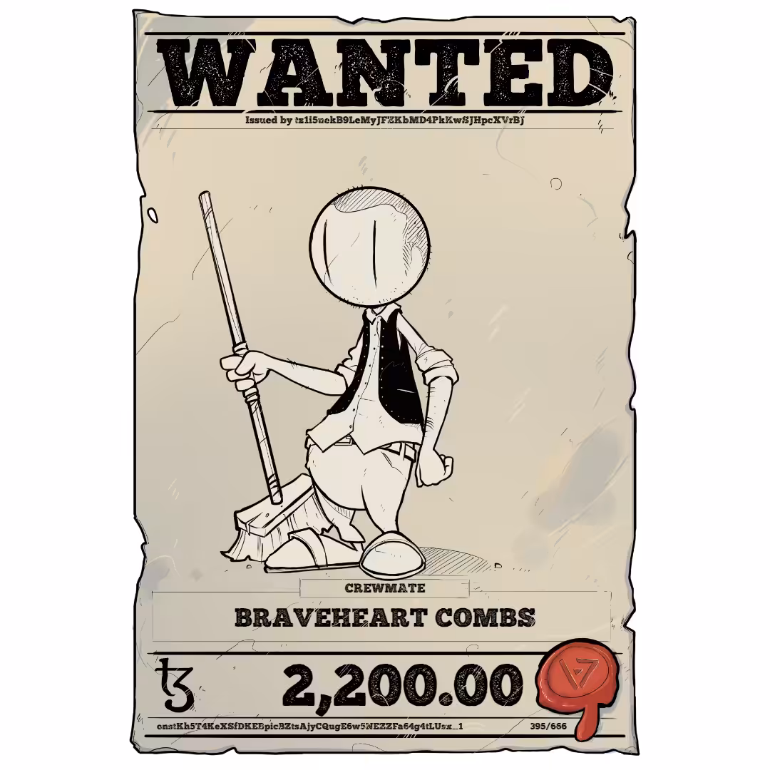 BRAVEHEART COMBS | TEZOS PIRATE 395/666