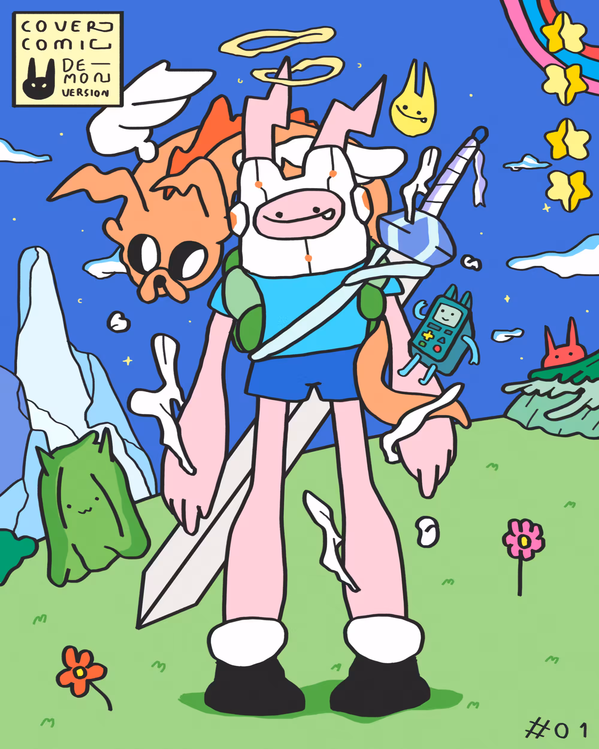 COVER COMIC # 01 | Demon finnn, Dragon jakee