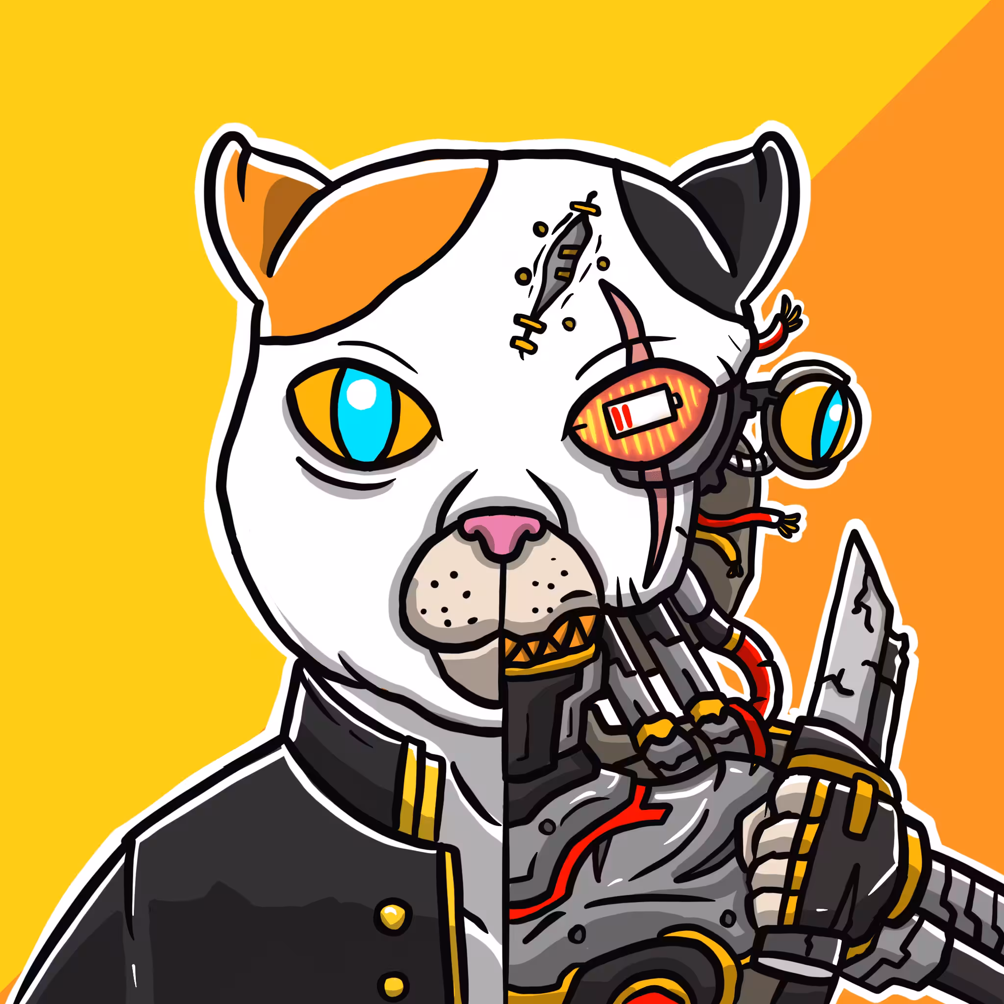 Mirror Zoo: Cat / Junkbot (common)
