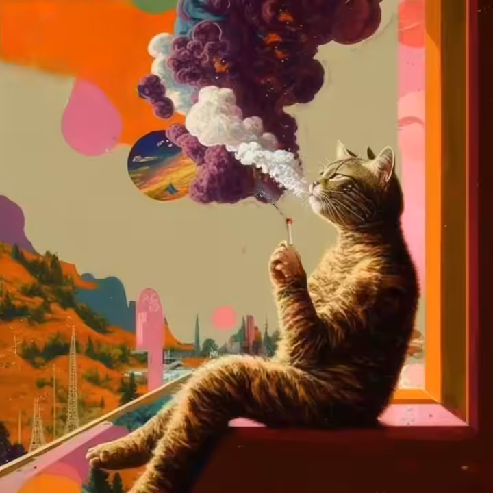 Smoking Stinky Cat