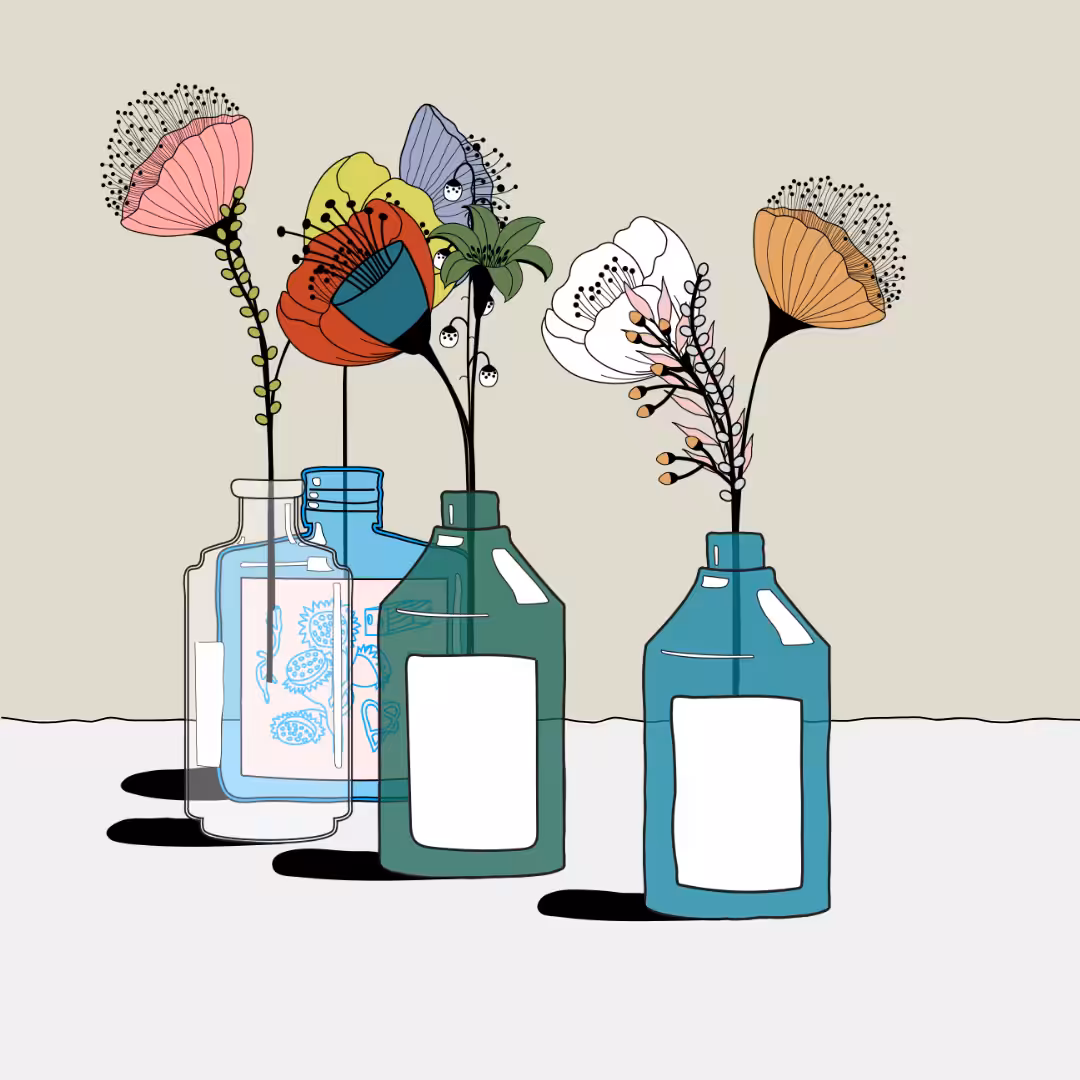 Flowers & Bottle #51
