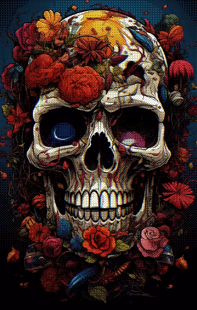 Skull & Flowers