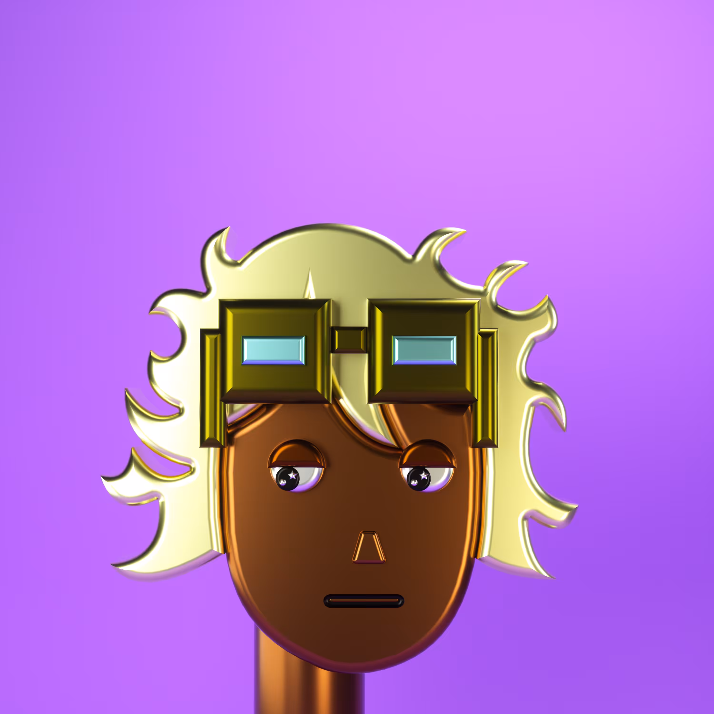 3D Chrome Punk Babies #036