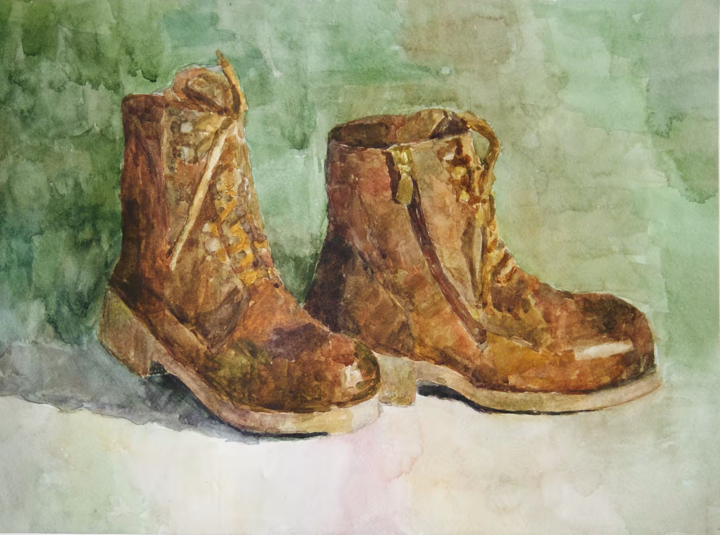 Old work boots