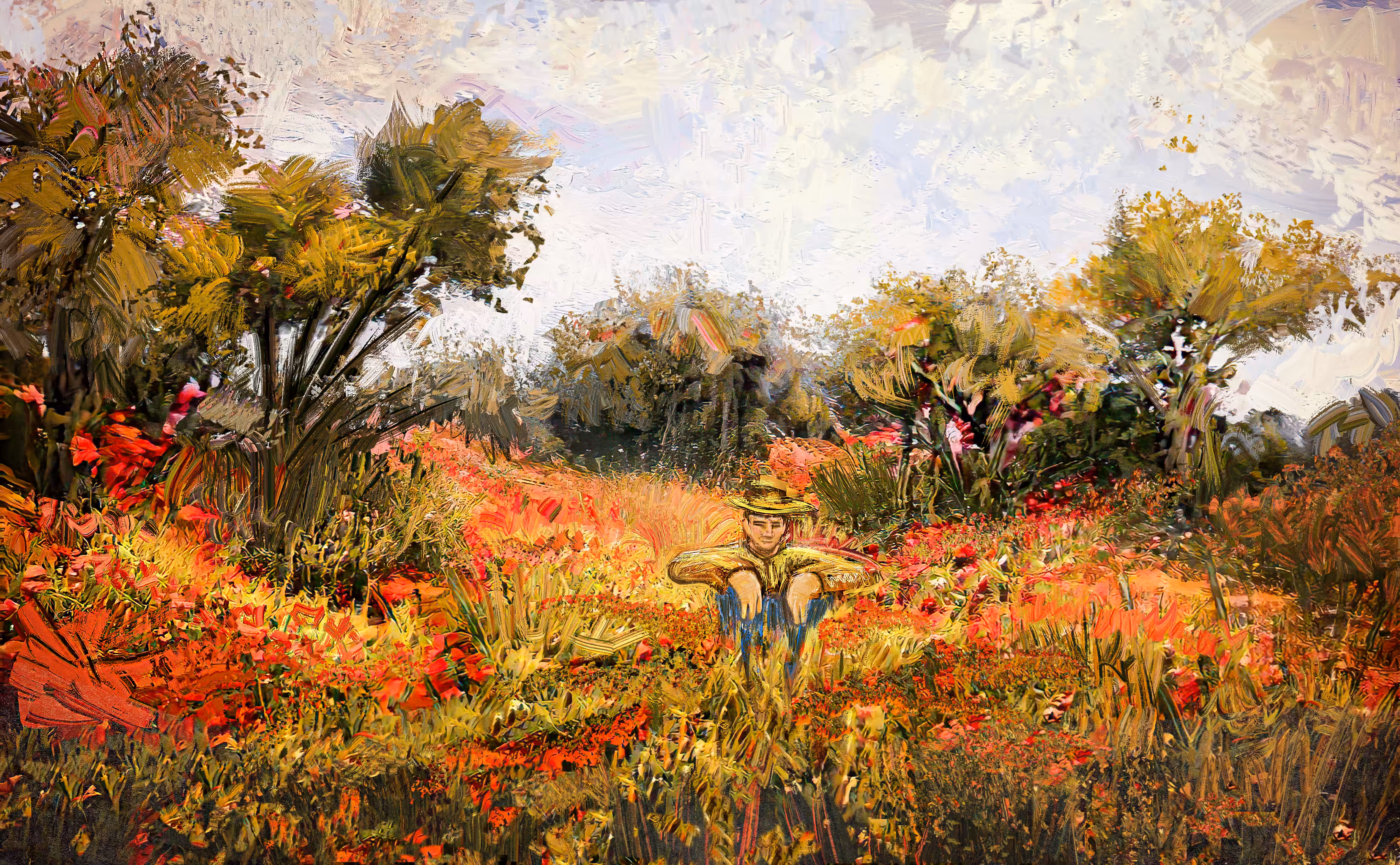 Resting farmer