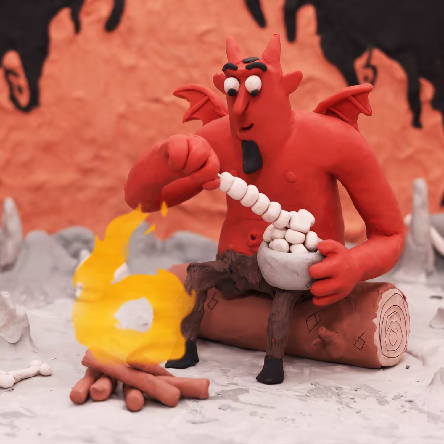 Marshmallow burning