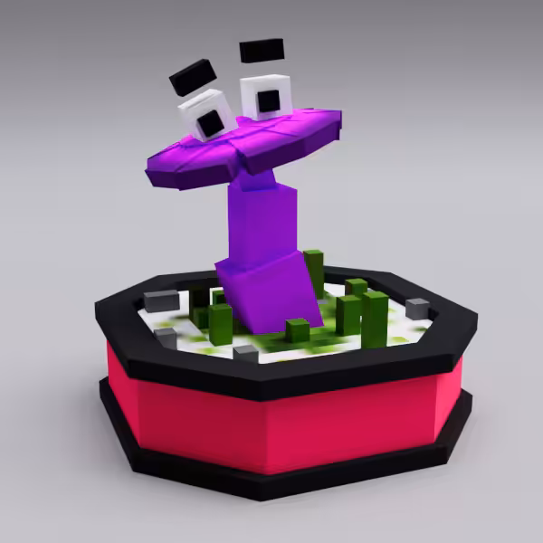 Purple dancing mushroom