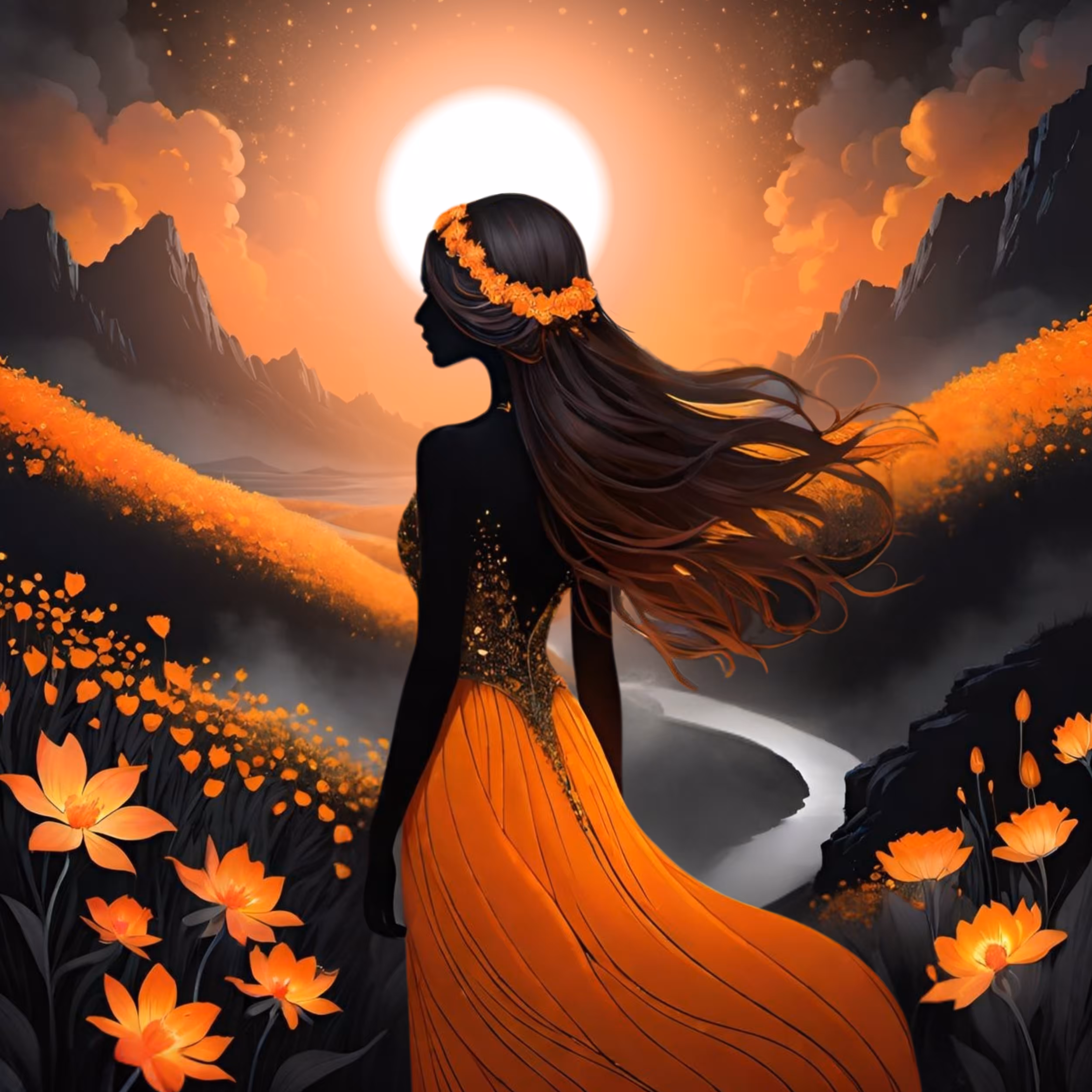 Through the orange field #2 