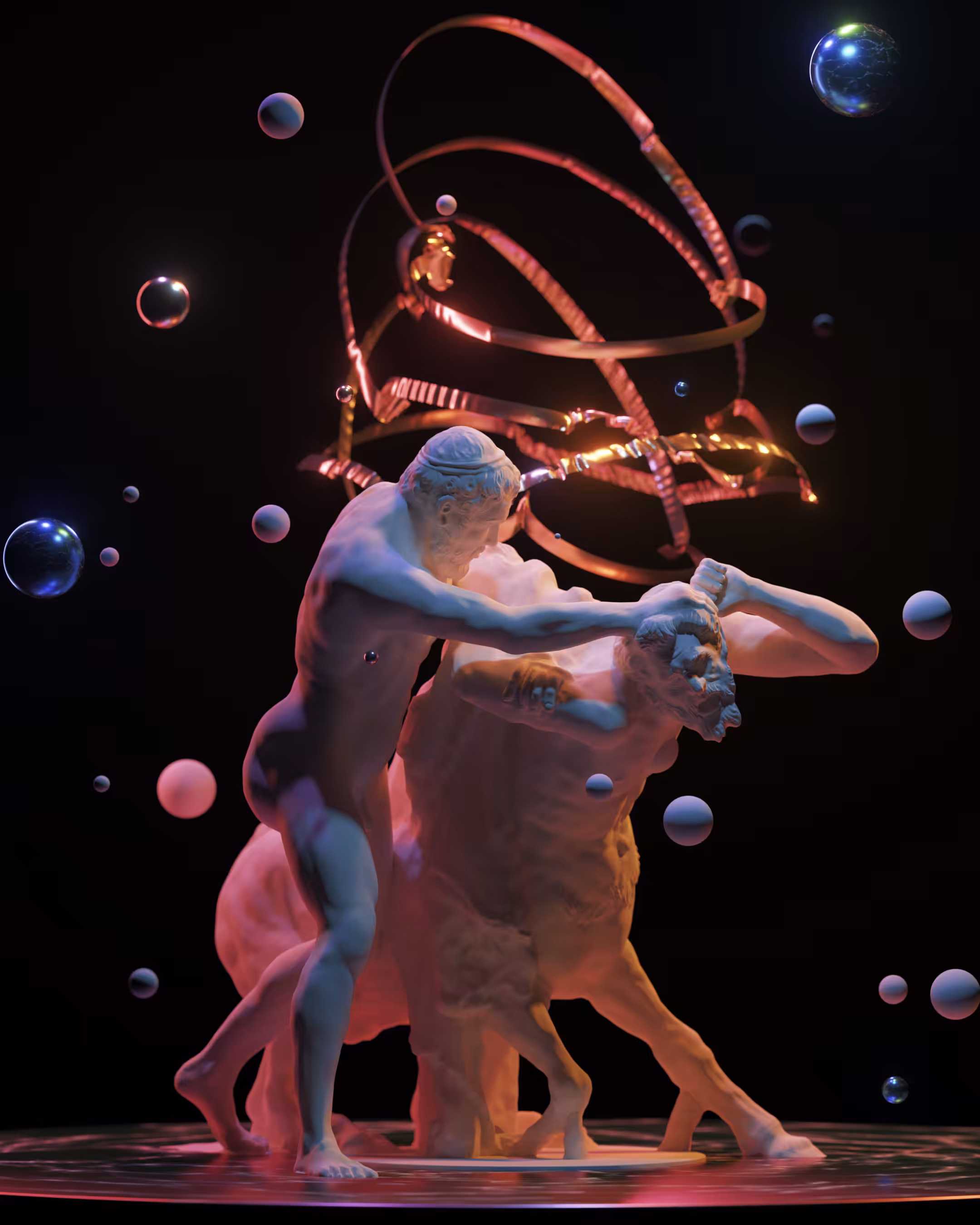 Hercules slaying the Centaur Nessus