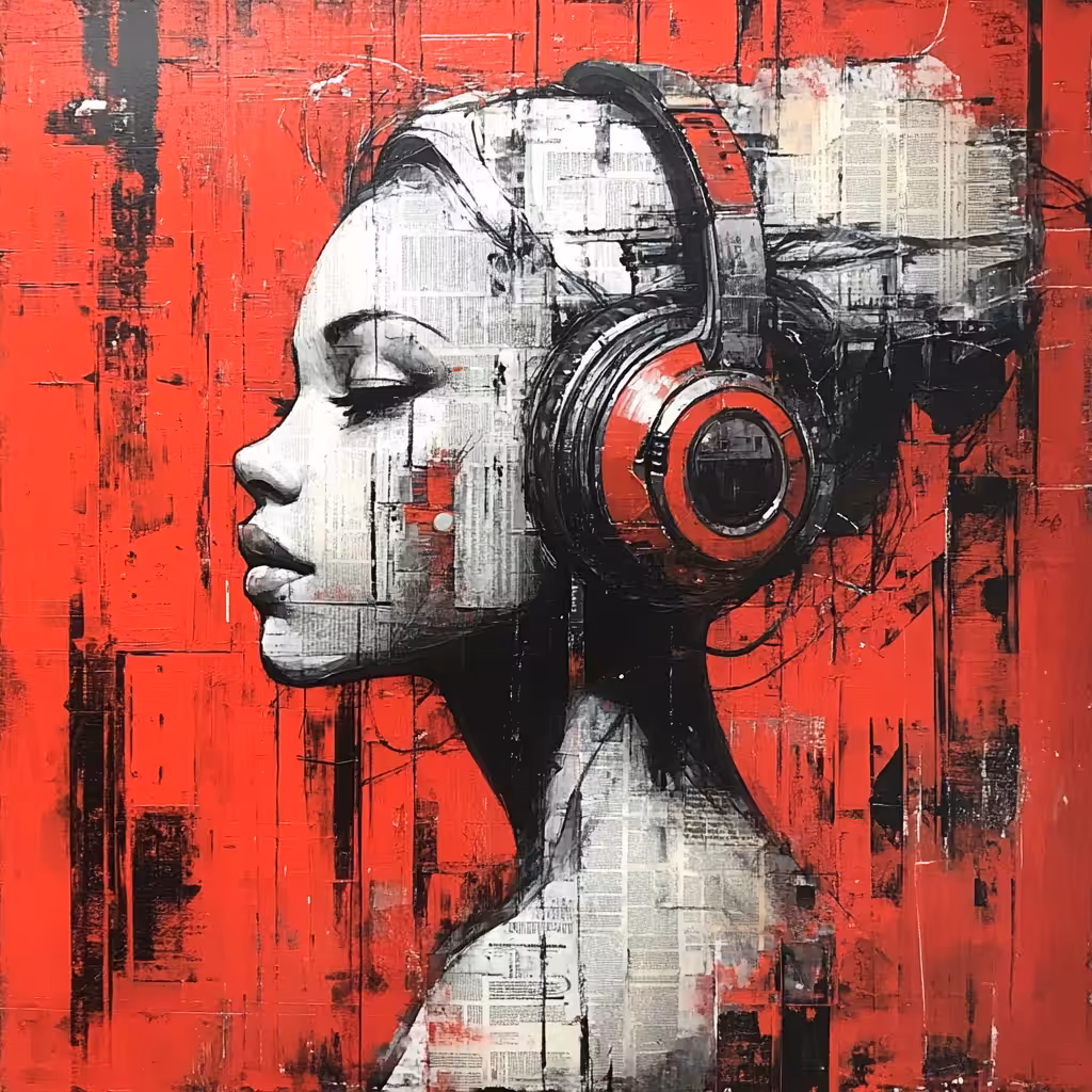 Beautiful woman with headphones