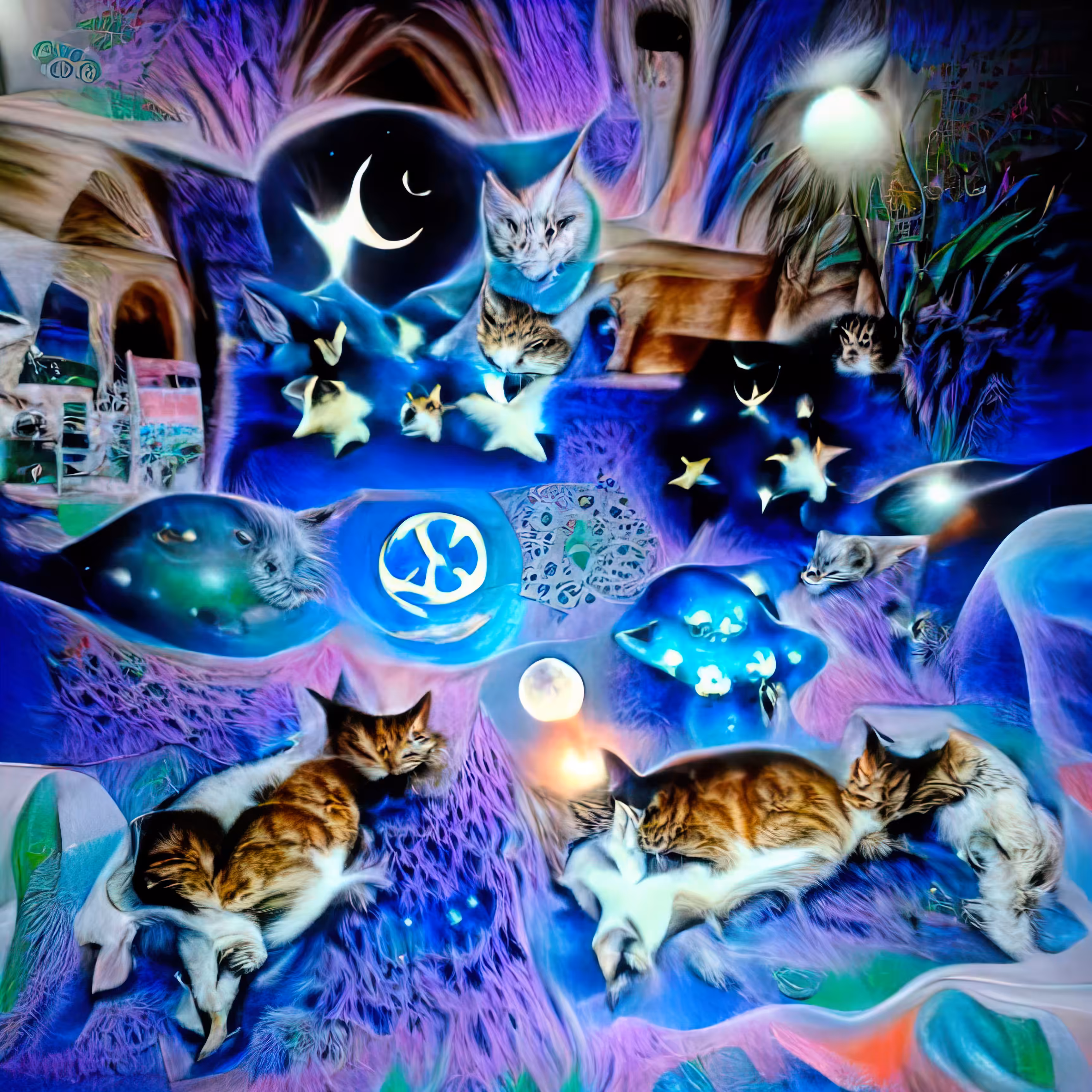 Peaceful Space Cats