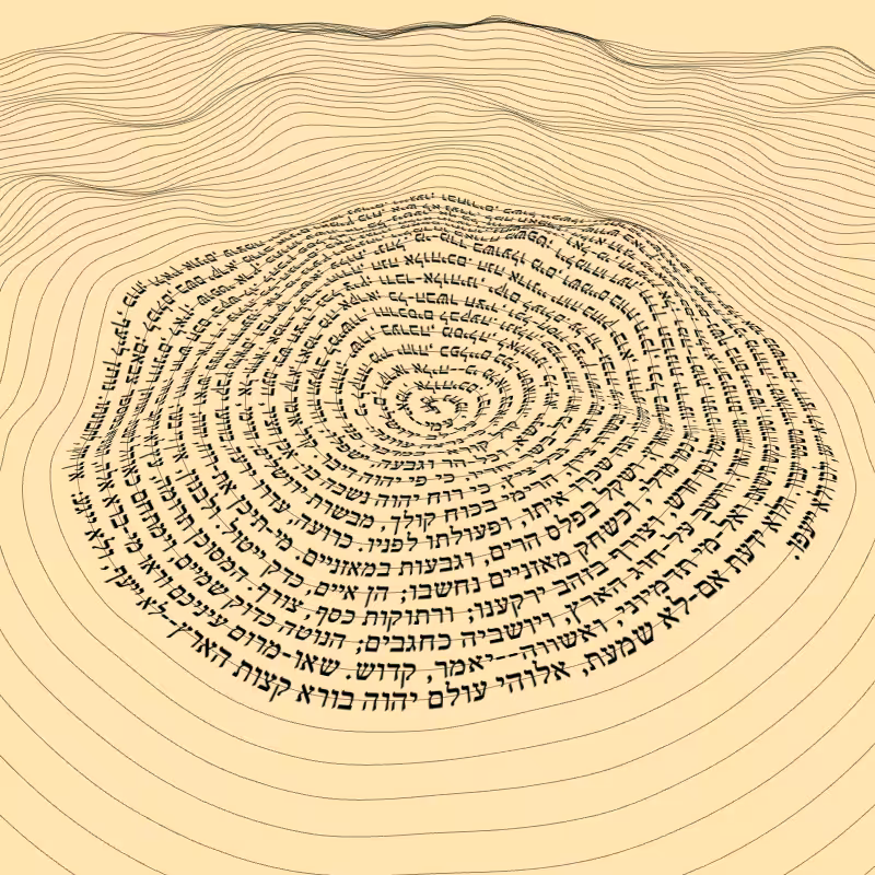 Topographic text #7