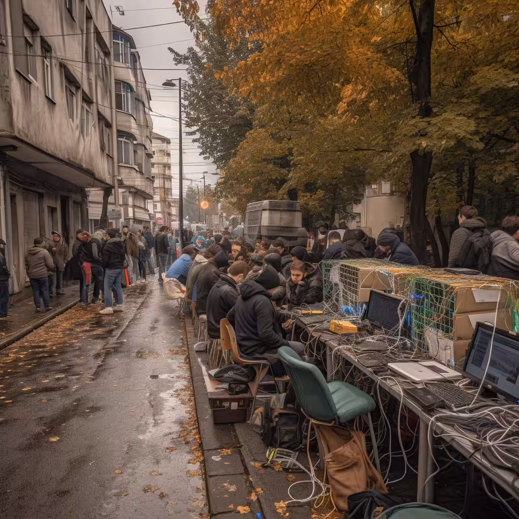 Intersections #34: Fall. — Street. — Day.