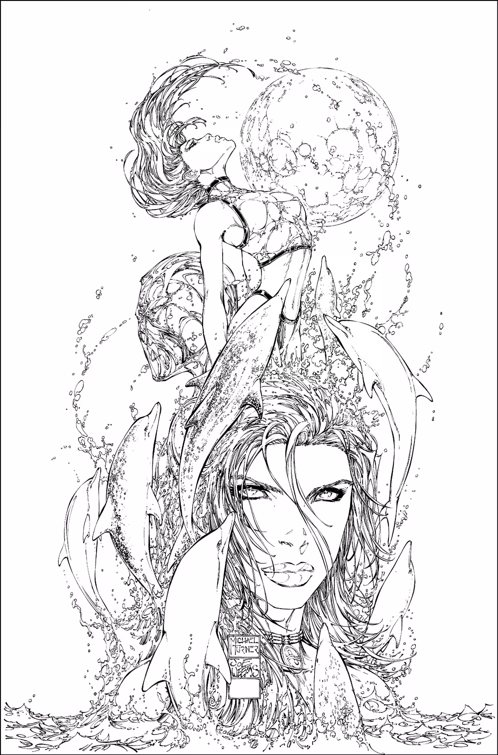 Michael Turner's Fathom Vol 1. Cover C - Line Art