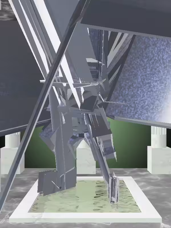HeavenComputer: The Fragmented Kicking Navy Shimmer Woman #1901