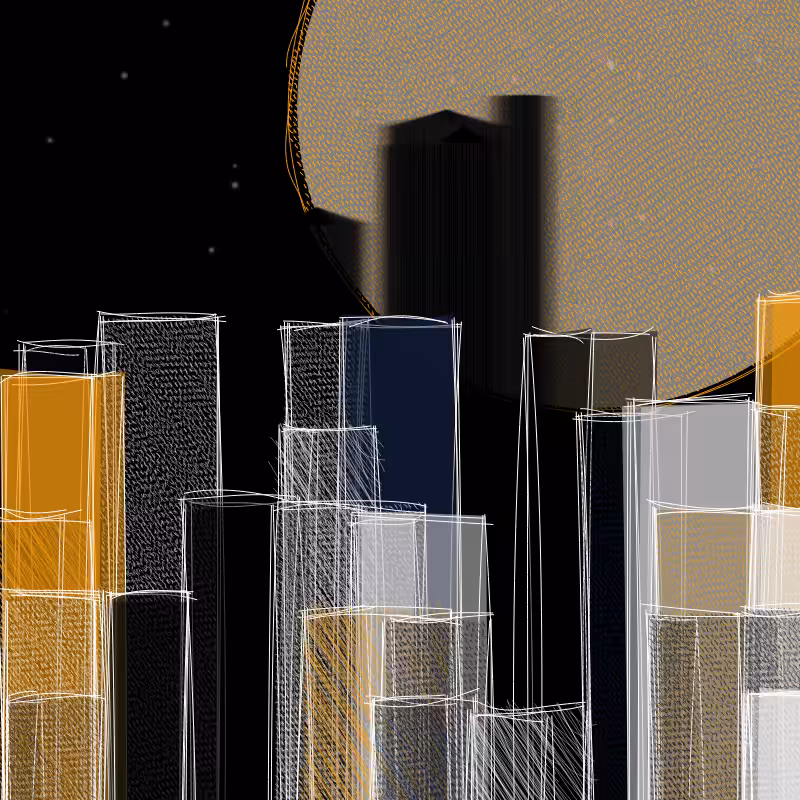 hastily-drawn cityscape sketch #50