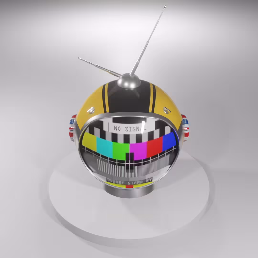 Astro Helmet 3D Animation TV