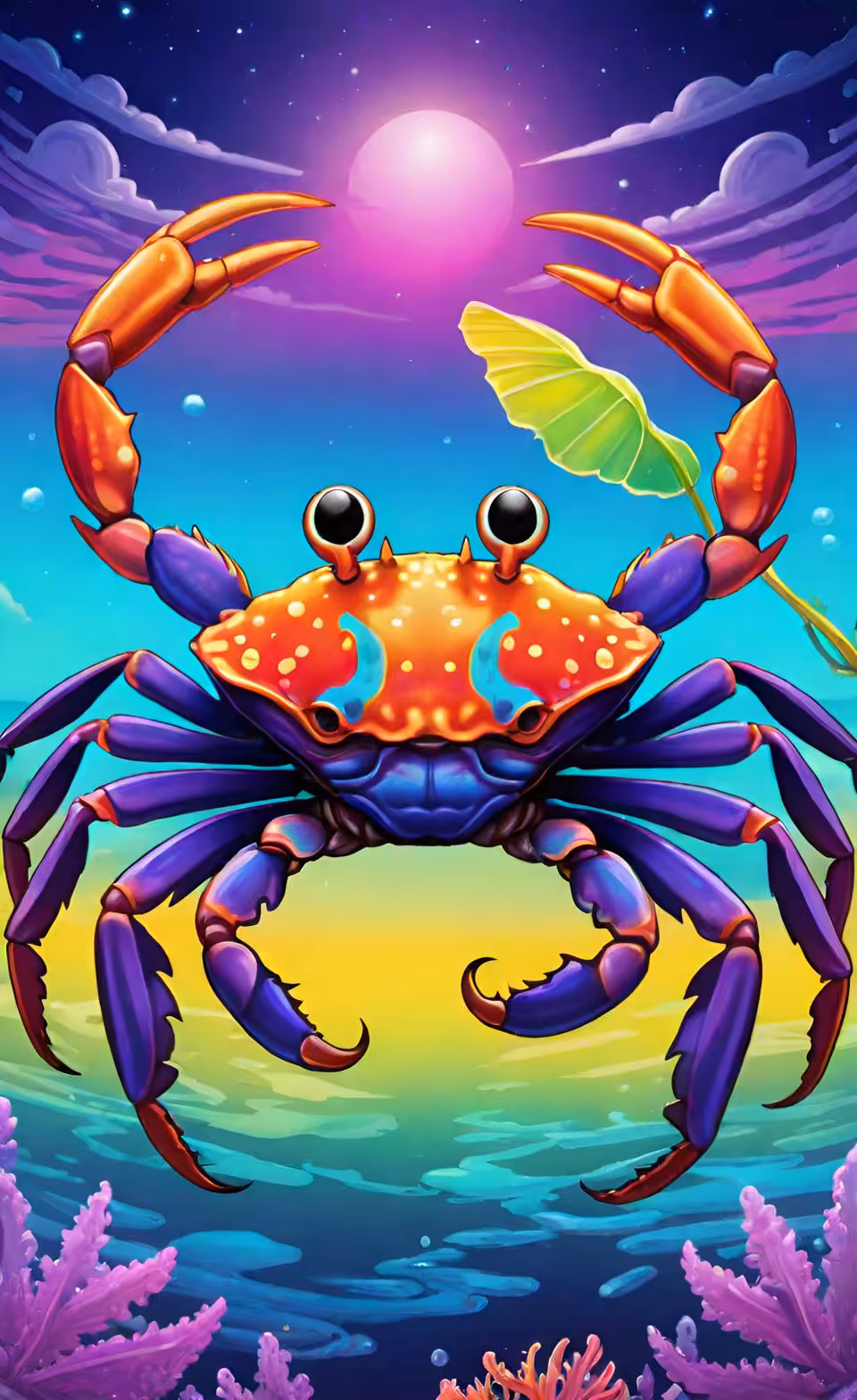 Psychedelic Crab Under the Sea
