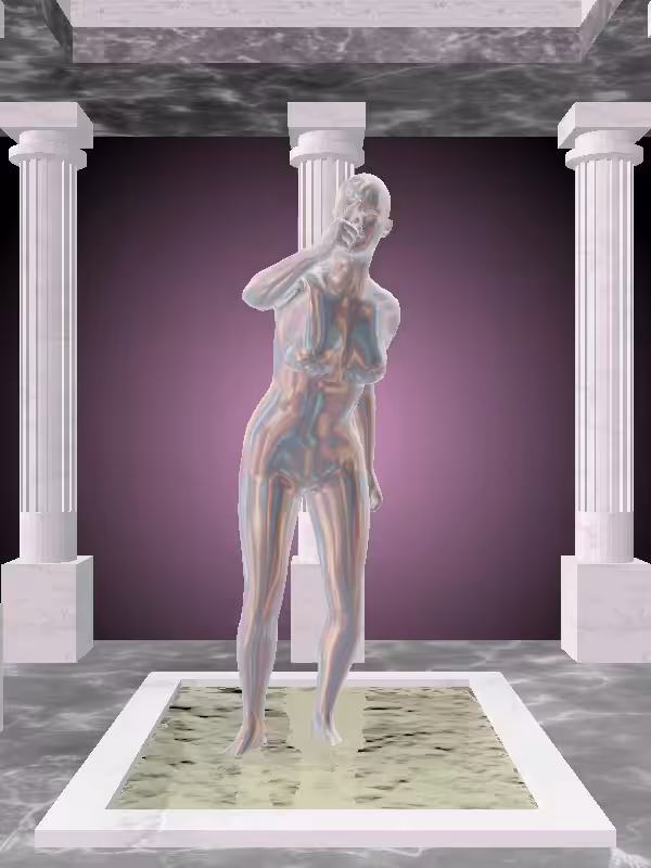 HeavenComputer: The Arguing Holographic Glow Woman #7347