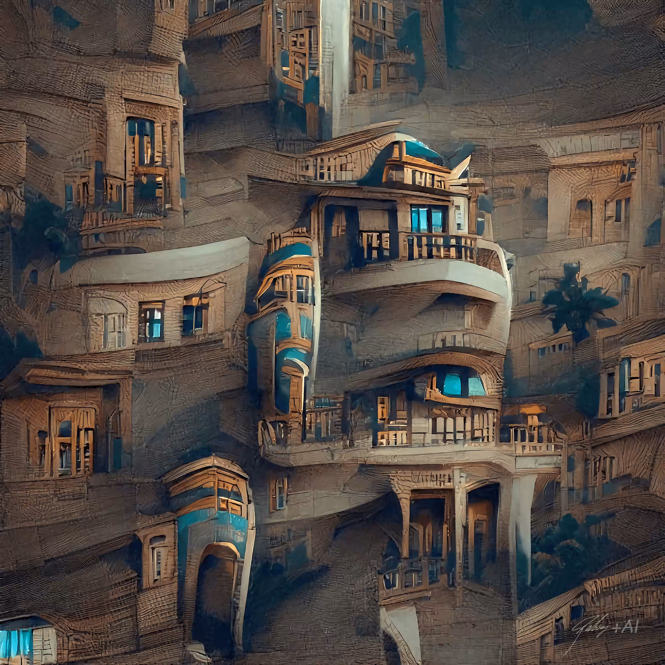 4 dimensional Egyptian Revival mansion