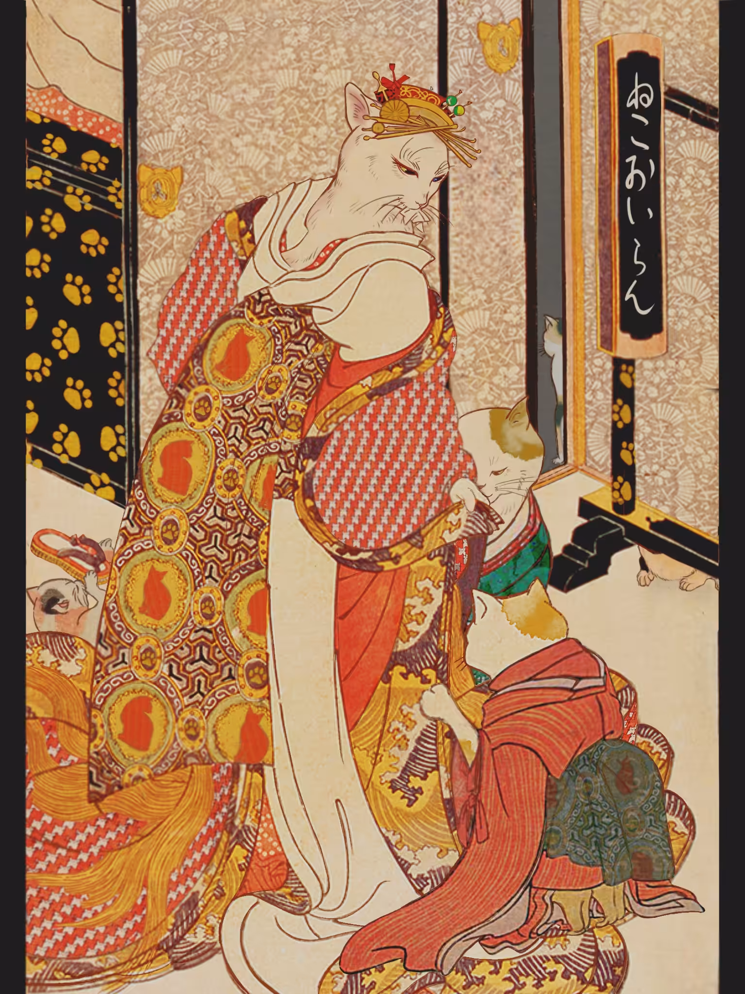 Neko Ukiyo-e Fashion~ Oiran~