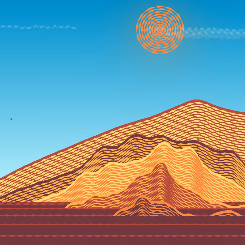 Painted Mountain Sunset #125