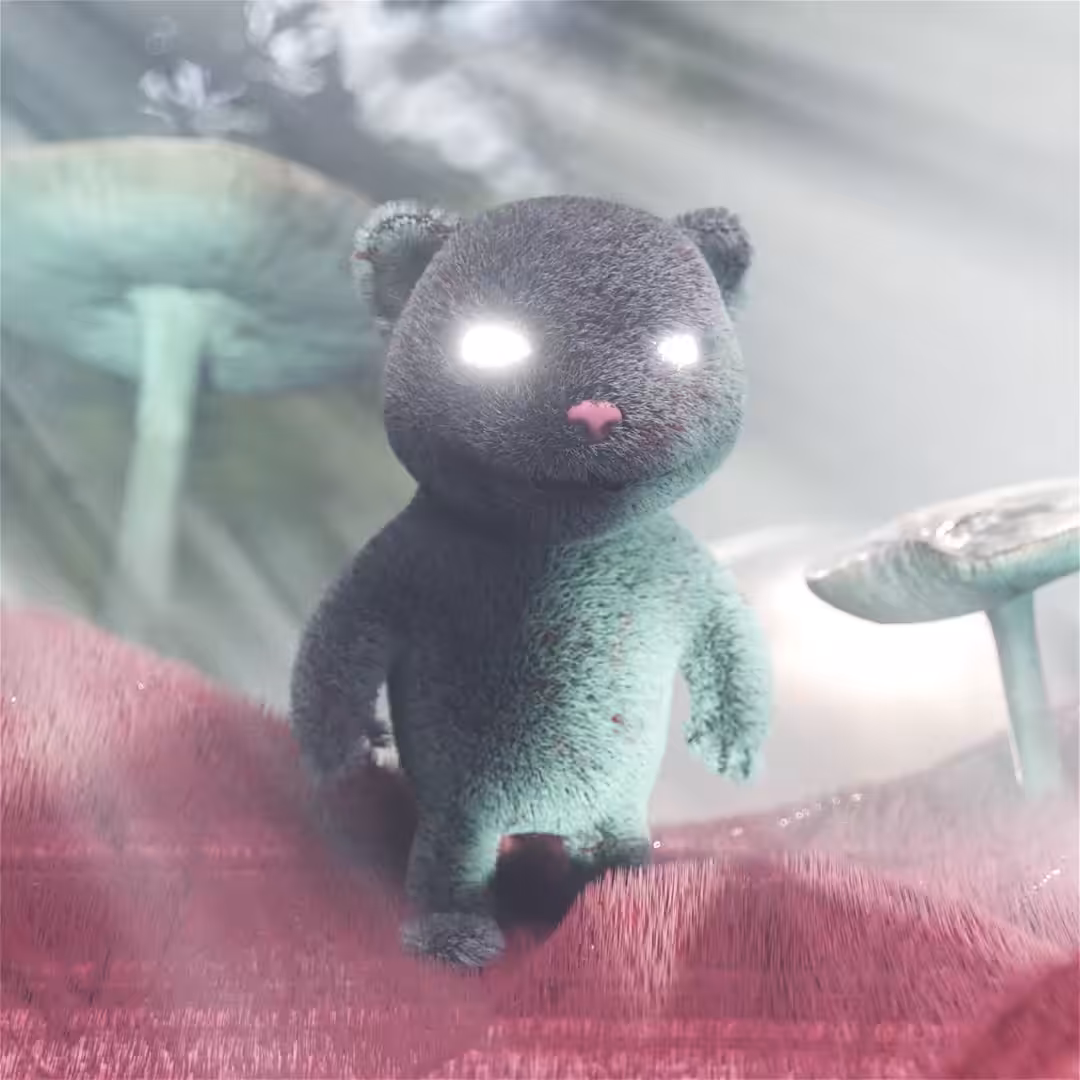 Strange little forest monster