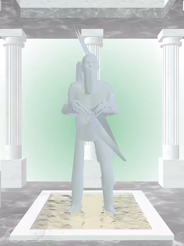 HeavenComputer: The Old Matte Pale Green Woman #3818