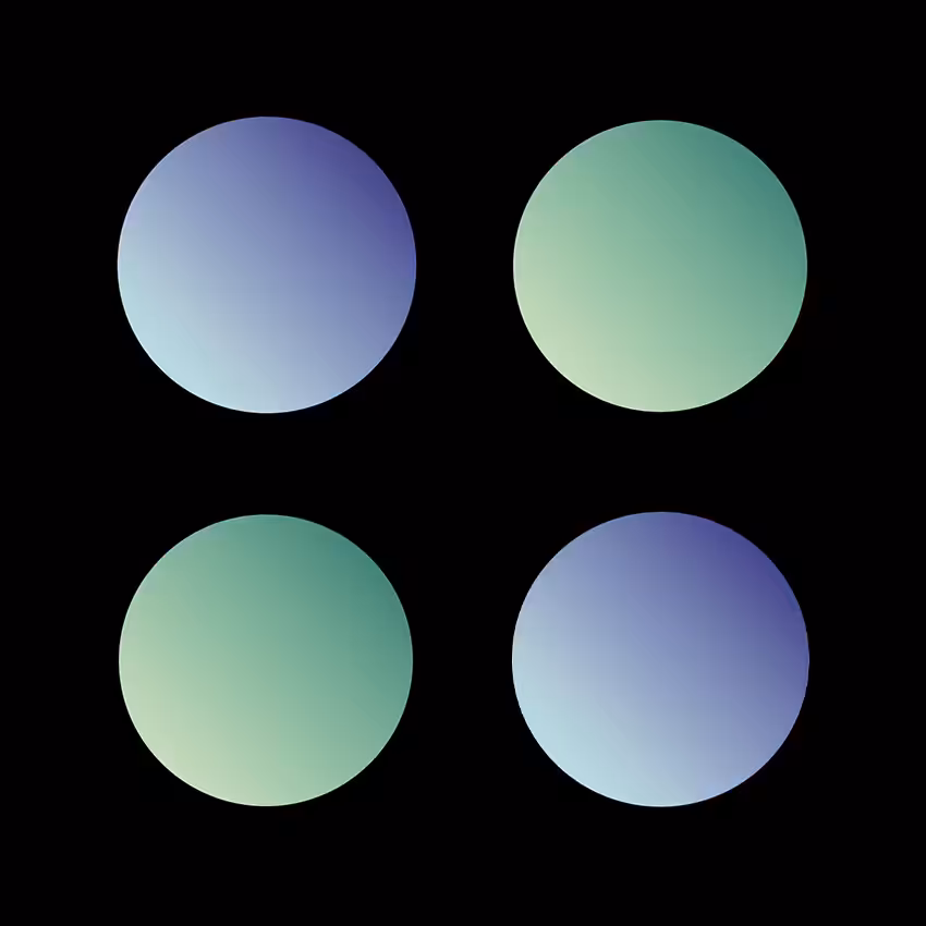 Blue & Green Four Circle