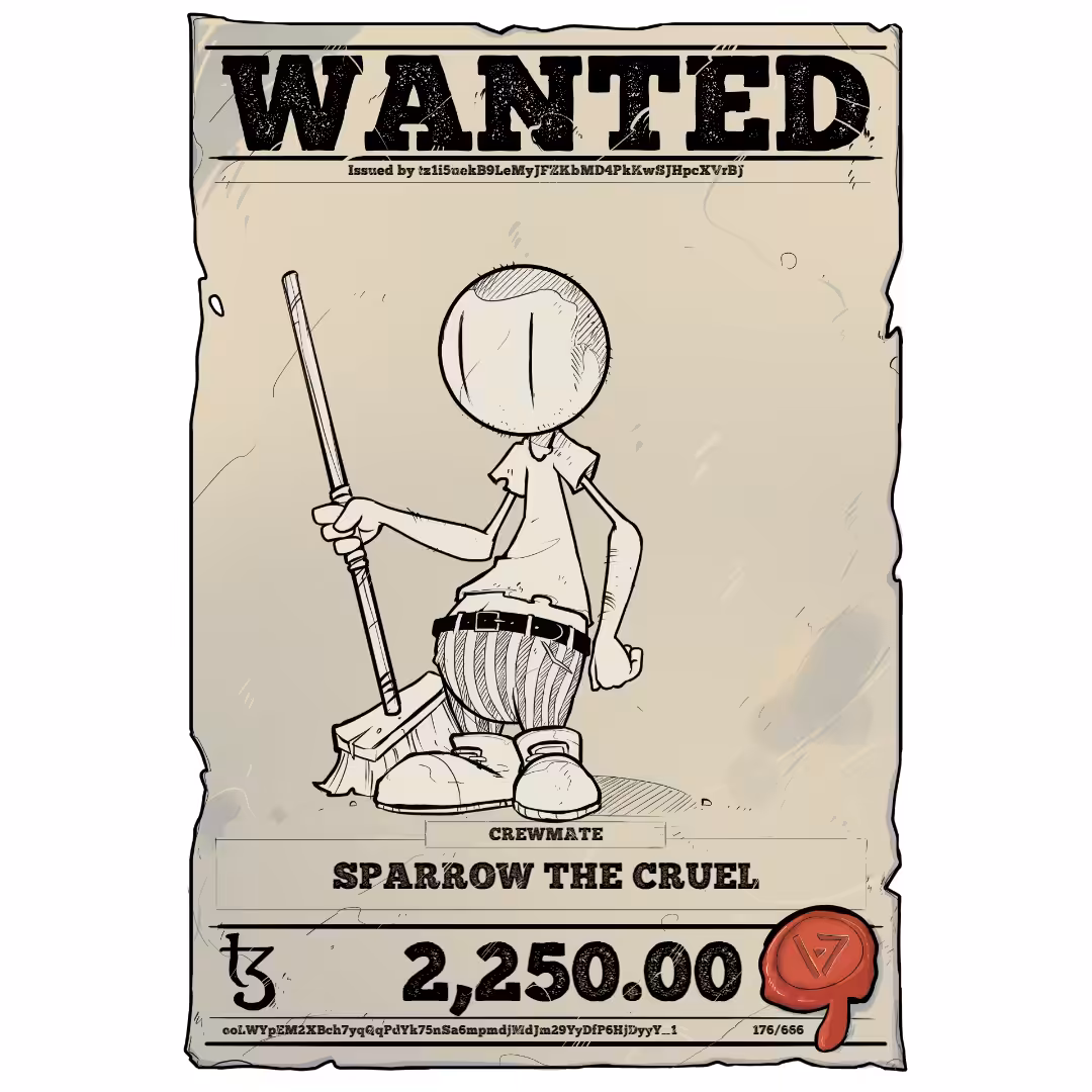 SPARROW THE CRUEL | TEZOS PIRATE 176/666