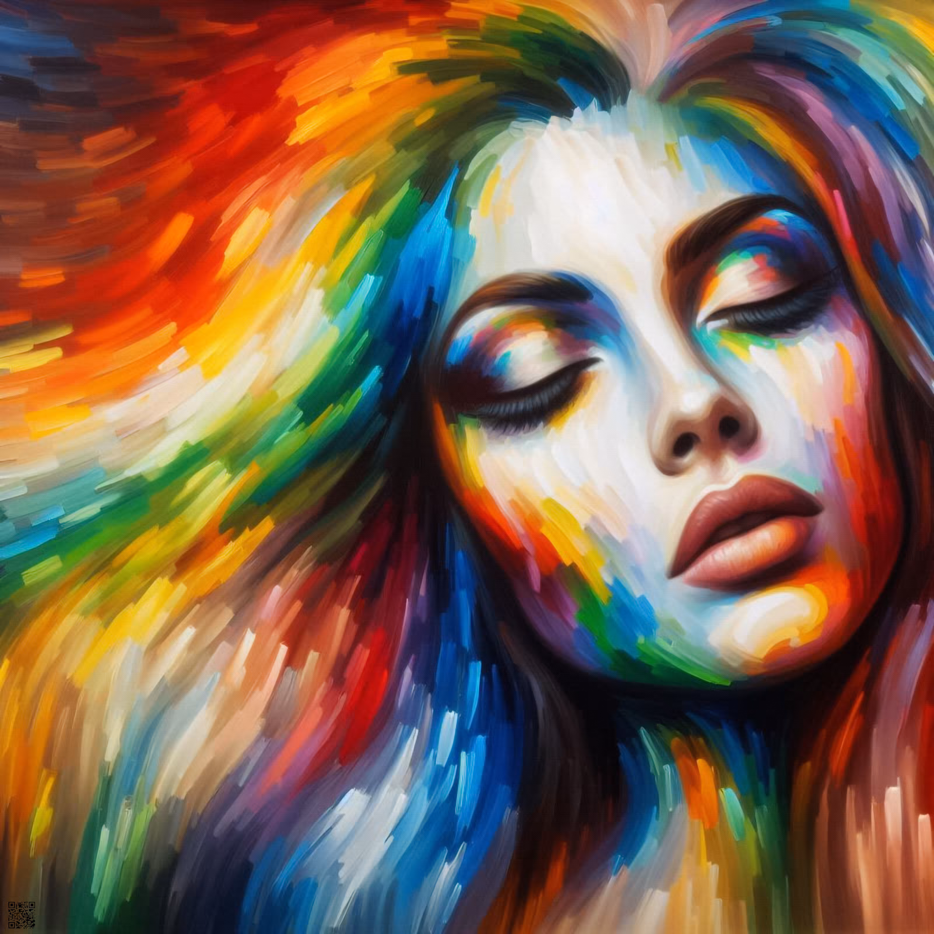 A beautiful soul locked in paint