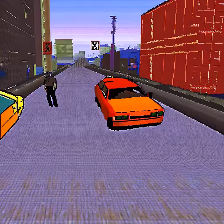 Road and a car