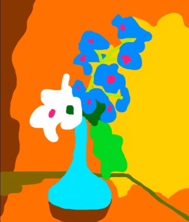 Fleurs bleus et blanches 