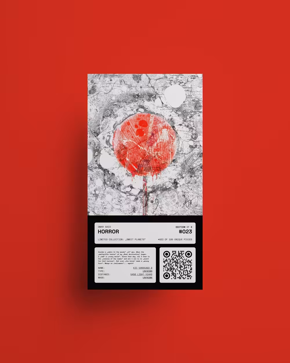 Horror - Sweet Planets #023 / 100 - Edition of 3